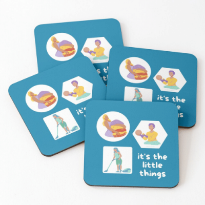 The Little Things Savvy Cleaner Funny Cleaning Gifts Coasters