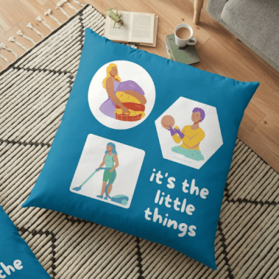 The Little Things Savvy Cleaner Funny Cleaning Gifts Floor Pillow