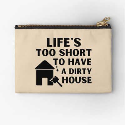 A Dirty House Savvy Cleaner Funny Cleaning Gifts Zipper Pouch