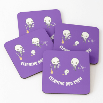 Cleaning Boo Crew Savvy Cleaner Funny Cleaning Gifts Coasters