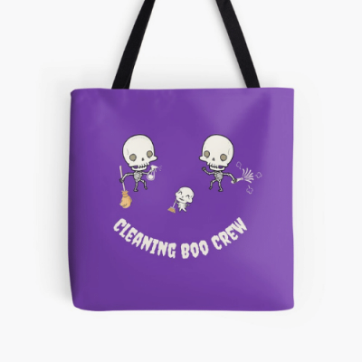 Cleaning Boo Crew Savvy Cleaner Funny Cleaning Gifts Print Tote