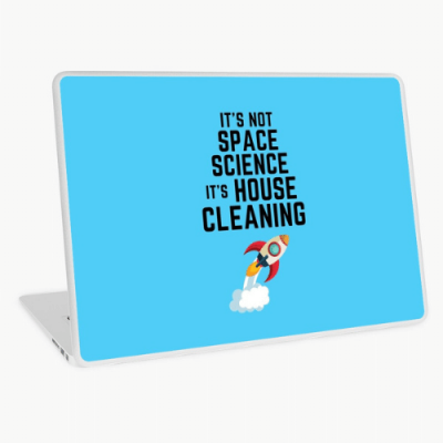 Space Science Savvy Cleaner Funny Cleaning Gifts Laptop Skin
