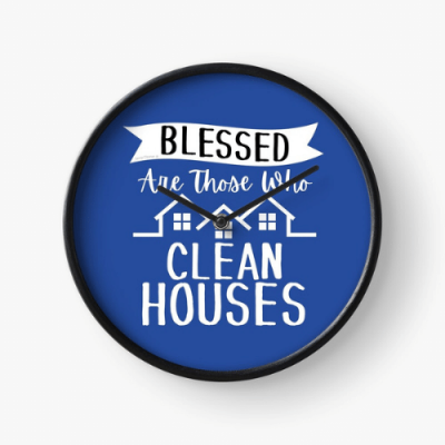 Those Who Clean Houses Savvy Cleaner Funny Cleaning Gifts Clock