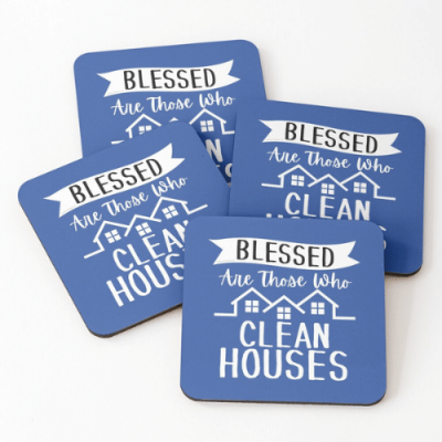 Those Who Clean Houses Savvy Cleaner Funny Cleaning Gifts Coasters