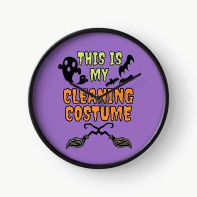 My Cleaning Costume Savvy Cleaner Funny Cleaning Gifts Clock