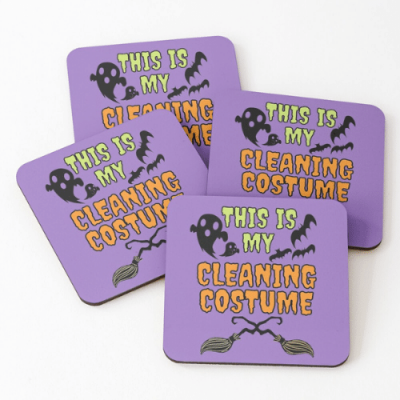 My Cleaning Costume Savvy Cleaner Funny Cleaning Gifts Coasters