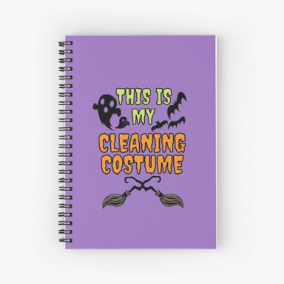 My Cleaning Costume Savvy Cleaner Funny Cleaning Gifts Spiral Notebook
