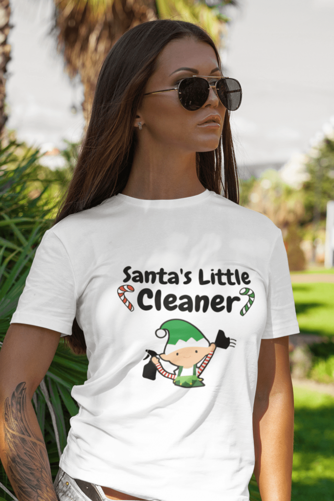 Santa's Little Cleaner Savvy Cleaner Funny Cleaning Shirts Classic T-Shirt