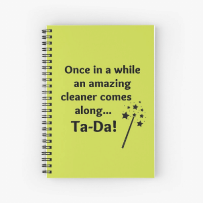 Ta Da Savvy Cleaner Funny Cleaning Gifts Spiral Notebook