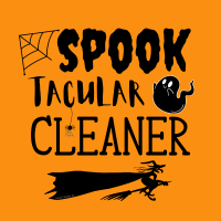 568 Spooktacular Cleaner Savvy Cleaner Funny Cleaning Shirts B