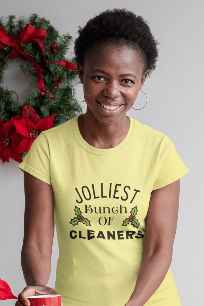 Jolliest Bunch of Cleaners Savvy Cleaner Funny Cleaning Shirts Women's Standard Tee