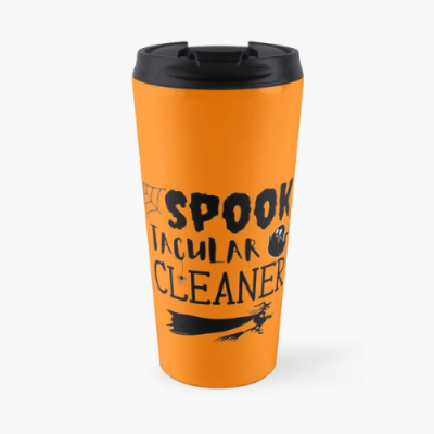 Spooktacular Cleaner Savvy Cleaner Funny Cleaning Gifts Travel Mug
