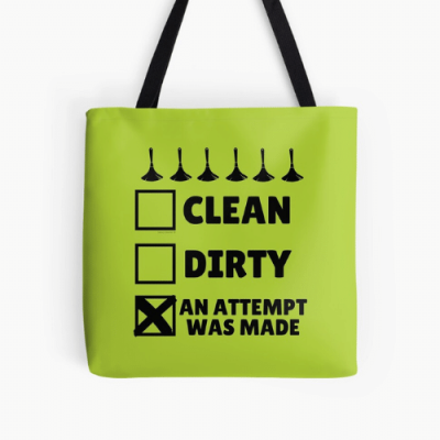 An Attempt Was Made Savvy Cleaner Funny Cleaning Gifts Print Tote