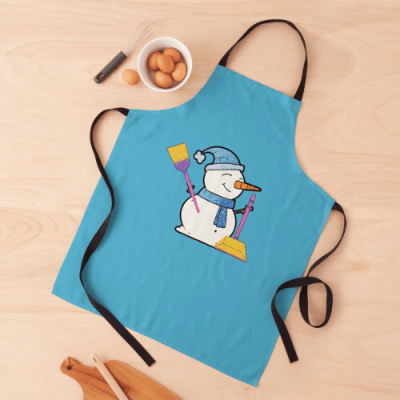 Janitor Snowman Savvy Cleaner Funny Cleaning Gifts Apron