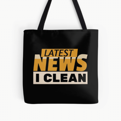 Latest News Savvy Cleaner Funny Cleaning Gifts Print Tote 1