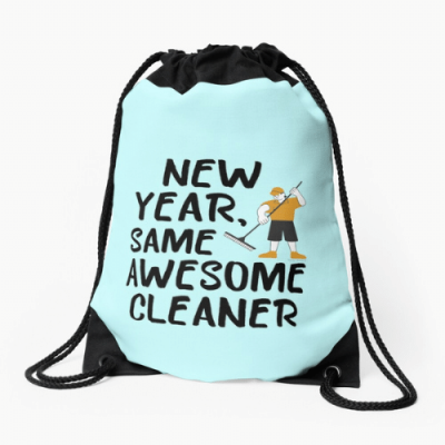 Same Awesome Cleaner Savvy Cleaner Funny Cleaning Gifts Drawstring Bag