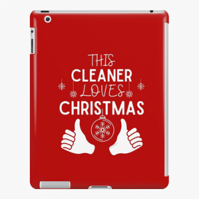 This Cleaner Loves Christmas Savvy Cleaner Funny Cleaning Gifts iPad Snap Case