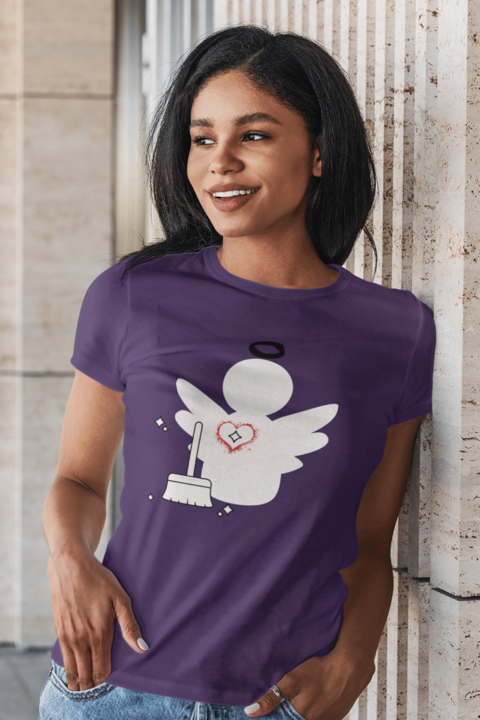 Angel Heart Savvy Cleaner Funny Cleaning Shirts Women's Standard T-Shirt