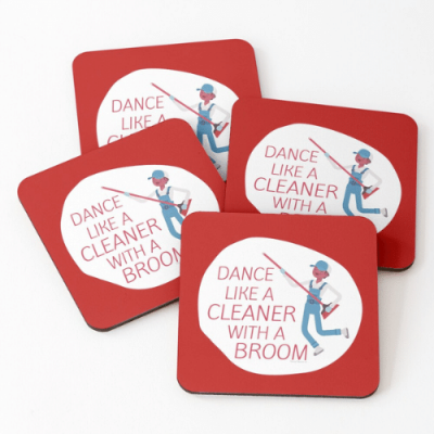 Cleaner With a Broom Savvy Cleaner Funny Cleaning Gifts Coasters