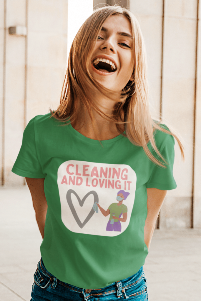 Cleaning and Loving It Savvy Cleaner Funny Cleaning Shirts Standard T-Shirt