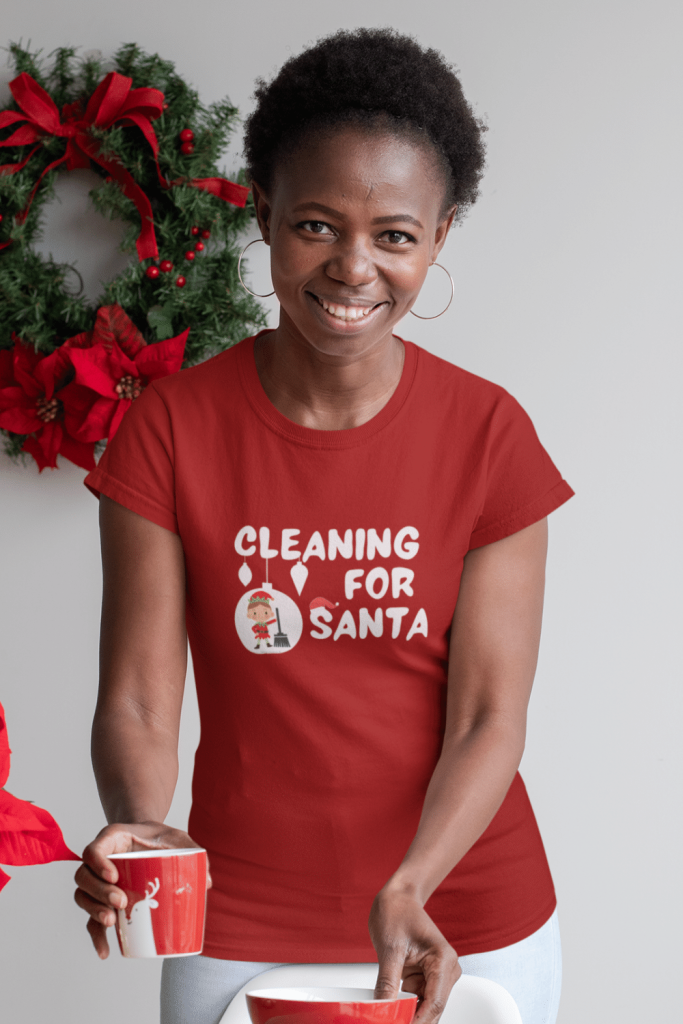 Cleaning for Santa Savvy Cleaner Funny Cleaning Shirts Standard T-Shirt