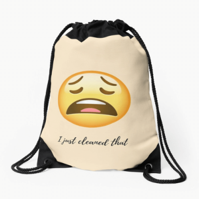 I Just Cleaned That Savvy Cleaner Funny Cleaning Gifts Drawstring Bag