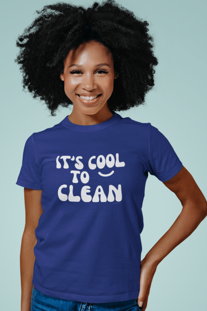 It's Cool to Clean Savvy Cleaner Funny Cleaning Shirts Women's Standard Tee