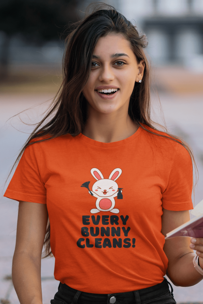 Every Bunny Cleans Savvy Cleaner Funny Cleaning Shirts Women's Standard Tee