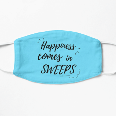 Happiness Comes in Sweeps Savvy Cleaner Funny Cleaning Gifts Flat Mask