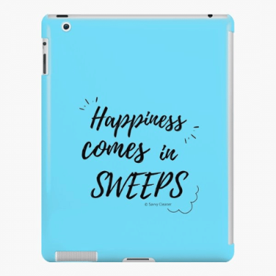 Happiness Comes in Sweeps Savvy Cleaner Funny Cleaning Gifts iPad Snap Case