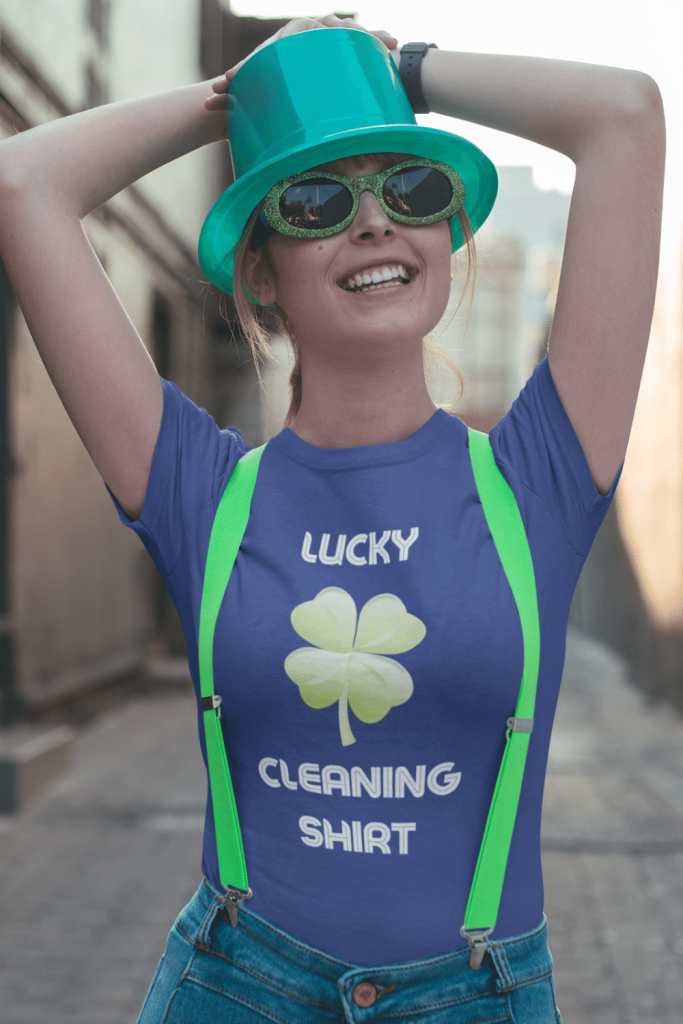 Lucky Cleaning Shirt Savvy Cleaner Funny Cleaning Shirts Women's Standard T-Shirt