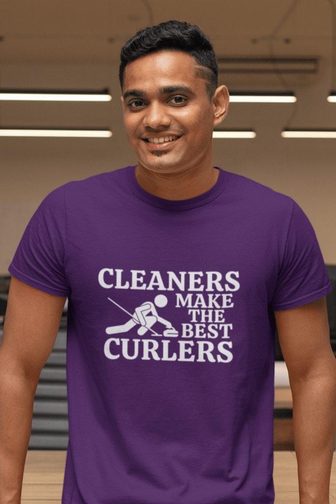 Cleaners Make the Best Curlers Savvy Cleaner Funny Cleaning Shirts Men's Standard T-Shirt