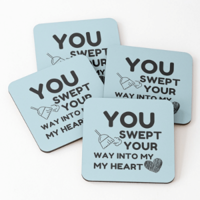 Swept Your Way Savvy Cleaner Funny Cleaning Gifts Coasters