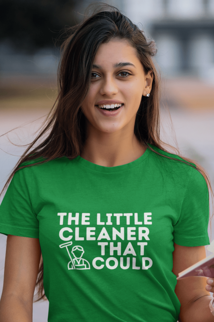 The Little Cleaner That Could Savvy Cleaner Funny Cleaning Shirts Women's Standard T-Shirt