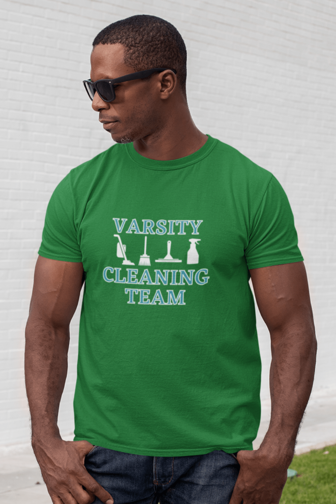 Varsity Cleaning Team Savvy Cleaner Funny Cleaning Shirts Men's Classic Tee