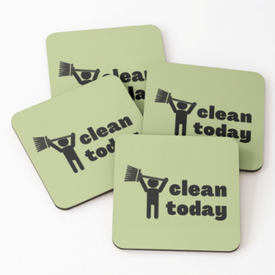 Clean Today Savvy Cleaner Funny Cleaning Gifts Coasters