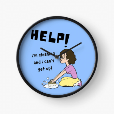 Help I'm Cleaning Savvy Cleaner Funny Cleaning Gifts Clock