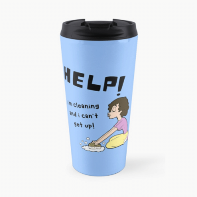 Help I'm Cleaning Savvy Cleaner Funny Cleaning Gifts Travel Mug