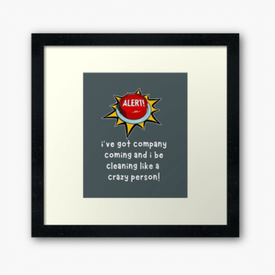 Like a Crazy Person Savvy Cleaner Funny Cleaning Gifts Framed Art