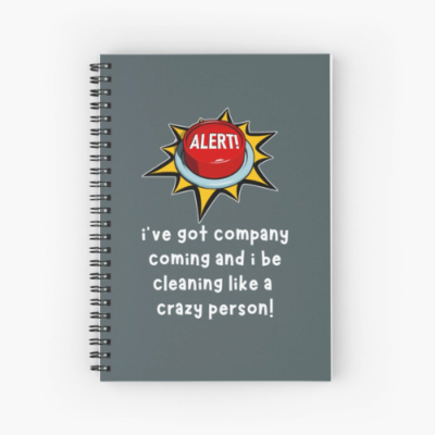 Like a Crazy Person Savvy Cleaner Funny Cleaning Gifts Spiral Notebook