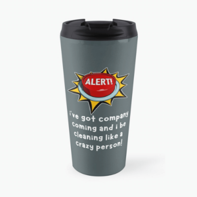 Like a Crazy Person Savvy Cleaner Funny Cleaning Gifts Travel Mug