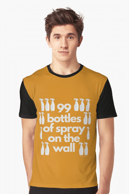 99 Bottles of Spray Savvy Cleaner Funny Cleaning Shirts Graphic Tee