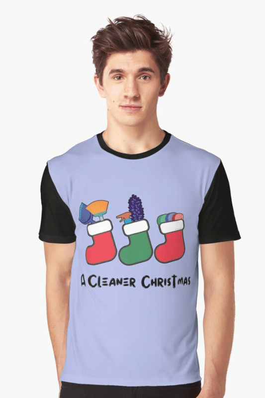 A Cleaner Christmas Savvy Cleaner Funny Cleaning Shirts Graphic Tee