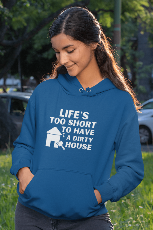 A Dirty House Savvy Cleaner Funny Cleaning Shirts Classic Pullover Hoodie