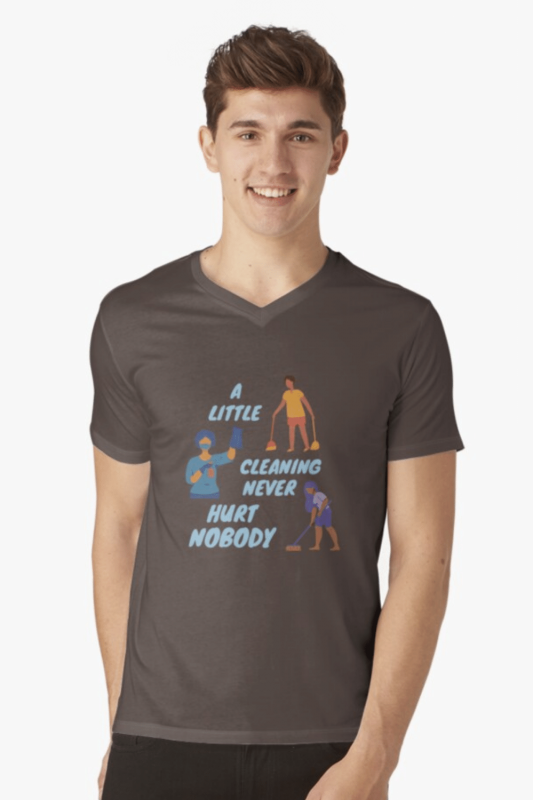 A Little Cleaning Funny Cleaning Shirts V Neck