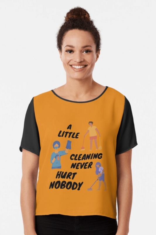 A Little Cleaning Savvy Cleaner Funny Cleaning Shirts Chiffon Tee