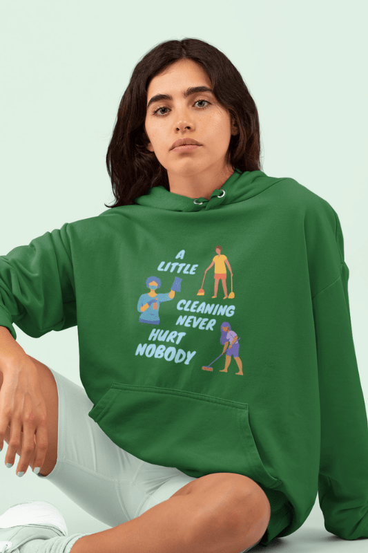 A Little Cleaning, Savvy Cleaner Funny Cleaning Shirts, Classic Pullover Hoodie