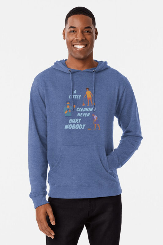 A Little Cleaning, Savvy Cleaner Funny Cleaning Shirts, Lightweight Hoodie
