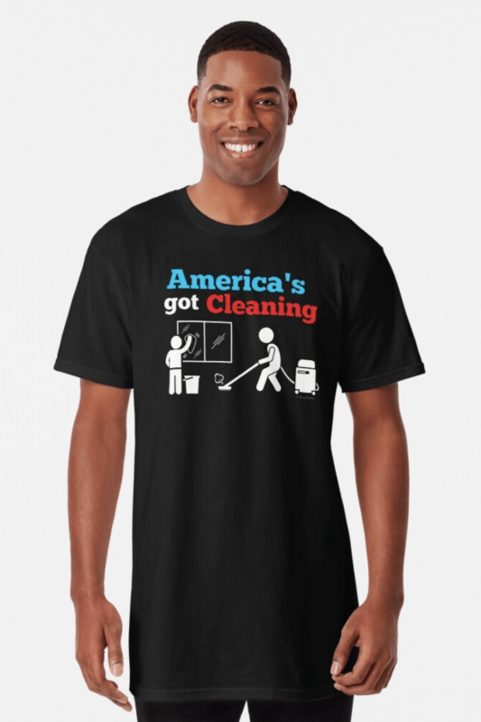 America's Got Cleaning Savvy Cleaner Funny Cleaning Shirts Long Tee