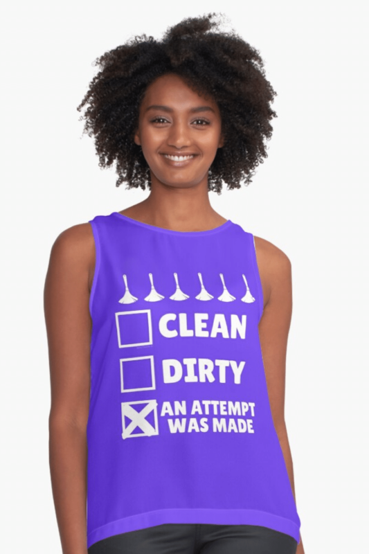 An Attempt Was Made Savvy Cleaner Funny Cleaning Shirts Sleeveless Top